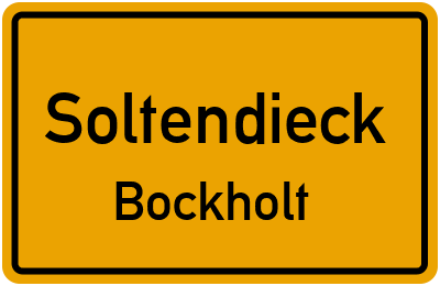 Ortsschild Soltendieck Bockholt