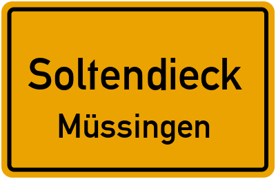 Ortsschild Soltendieck Müssingen