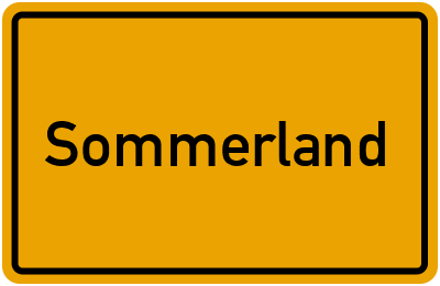 Ortsschild von Gemeinde Sommerland in Schleswig-Holstein