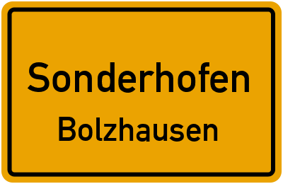 Straßenverzeichnis Sonderhofen Bolzhausen