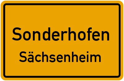 Straßenverzeichnis Sonderhofen Sächsenheim