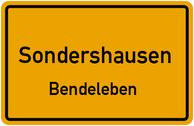 Straßenverzeichnis Sondershausen Bendeleben