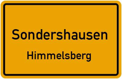Ortsschild Sondershausen Himmelsberg
