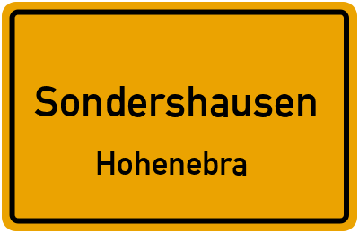 Straßenverzeichnis Sondershausen Hohenebra