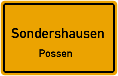 Straßenverzeichnis Sondershausen Possen