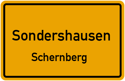 Ortsschild Sondershausen Schernberg