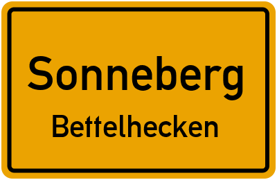 Straßenverzeichnis Sonneberg Bettelhecken