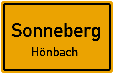Straßenverzeichnis Sonneberg Hönbach