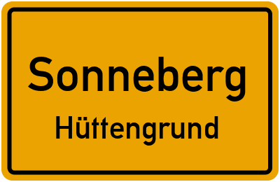Straßenverzeichnis Sonneberg Hüttengrund