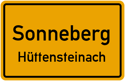 Straßenverzeichnis Sonneberg Hüttensteinach