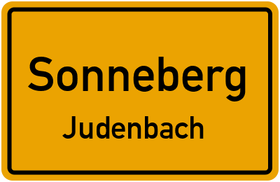 Straßenverzeichnis Sonneberg Judenbach