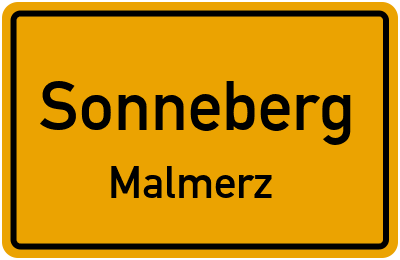 Straßenverzeichnis Sonneberg Malmerz