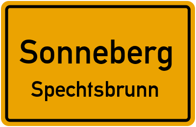 Straßenverzeichnis Sonneberg Spechtsbrunn