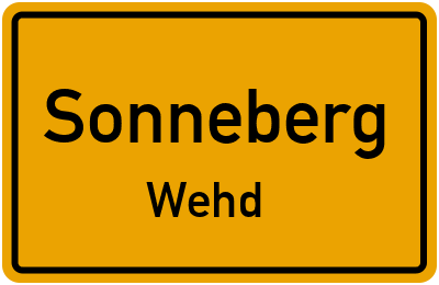 Straßenverzeichnis Sonneberg Wehd