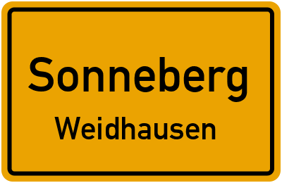 Straßenverzeichnis Sonneberg Weidhausen