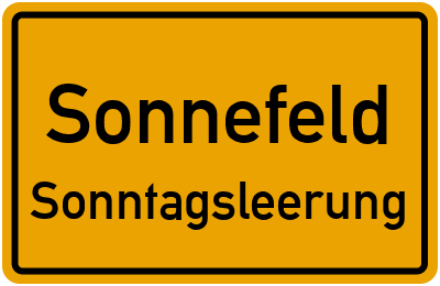 Briefkastenleerung am Sonntag in Sonnefeld