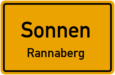 Straßenverzeichnis Sonnen Rannaberg