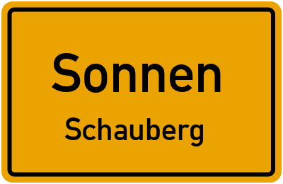 Ortsschild Sonnen Schauberg