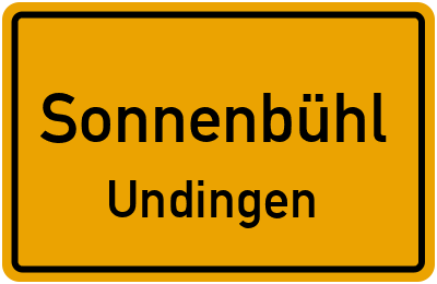 Straßenverzeichnis Sonnenbühl Undingen