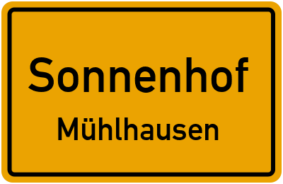 Straßenverzeichnis Sonnenhof Mühlhausen