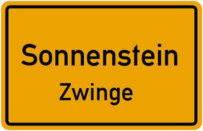 Straßenverzeichnis Sonnenstein Zwinge