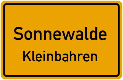 Straßenverzeichnis Sonnewalde Kleinbahren