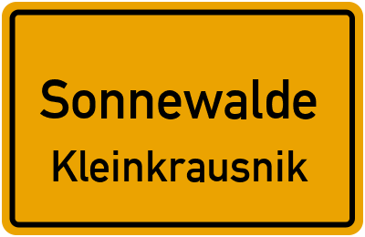 Straßenverzeichnis Sonnewalde Kleinkrausnik