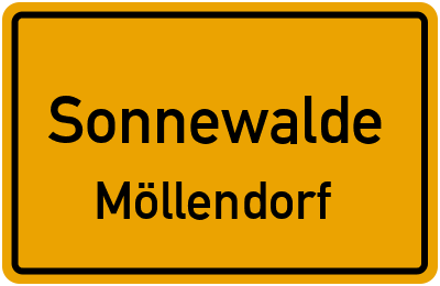 Ortsschild Sonnewalde Möllendorf