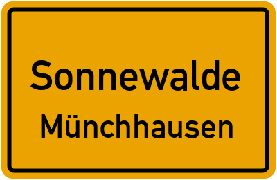 Straßenverzeichnis Sonnewalde Münchhausen