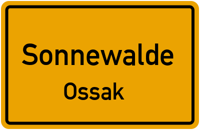 Straßenverzeichnis Sonnewalde Ossak