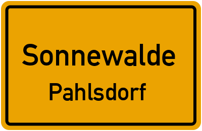 Straßenverzeichnis Sonnewalde Pahlsdorf