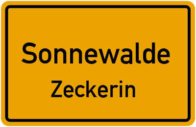 Straßenverzeichnis Sonnewalde Zeckerin