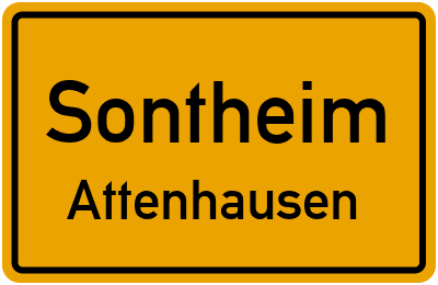 Ortsschild Sontheim Attenhausen