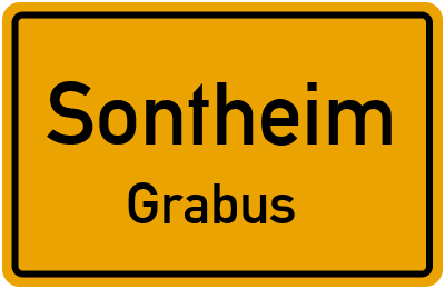 Ortsschild Sontheim Grabus