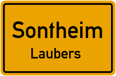 Ortsschild Sontheim Laubers