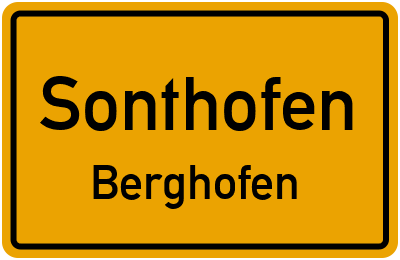 Ortsschild Sonthofen Berghofen
