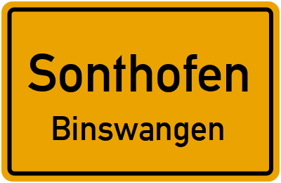 Straßenverzeichnis Sonthofen Binswangen