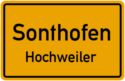 Straßenverzeichnis Sonthofen Hochweiler