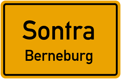 Ortsschild Sontra Berneburg