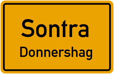 Straßenverzeichnis Sontra Donnershag