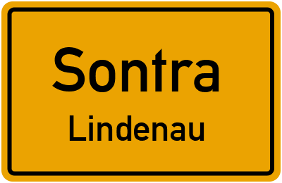Ortsschild Sontra Lindenau