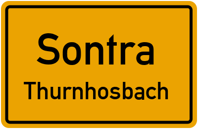 Ortsschild Sontra Thurnhosbach