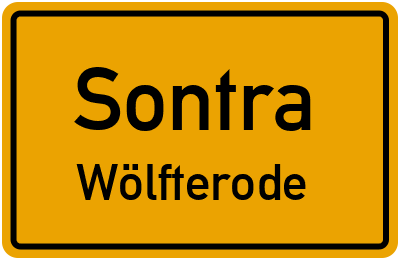 Straßenverzeichnis Sontra Wölfterode