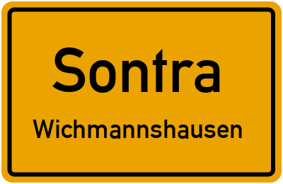 Ortsschild Sontra Wichmannshausen