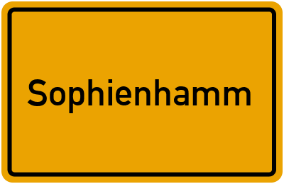 Ortsschild von Gemeinde Sophienhamm in Schleswig-Holstein