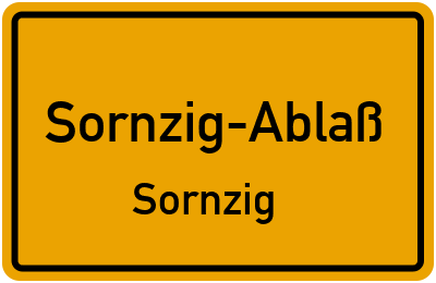 Ortsschild Sornzig-Ablaß Sornzig