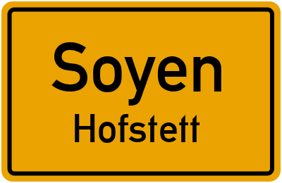 Ortsschild Soyen Hofstett