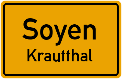 Ortsschild Soyen Krautthal