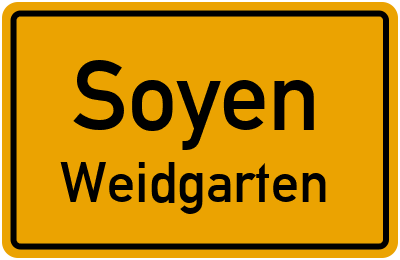 Ortsschild Soyen Weidgarten