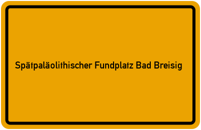 Spätpaläolithischer Fundplatz Bad Breisig